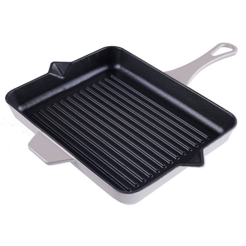 Emailitud malmist grillpann Solagio, Ivory, 26x32cm - Malmpann