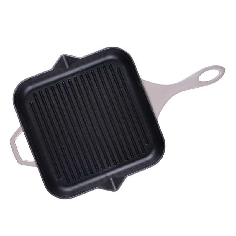 Emailitud malmist grillpann Solagio, Ivory, 28x28cm - Malmpann