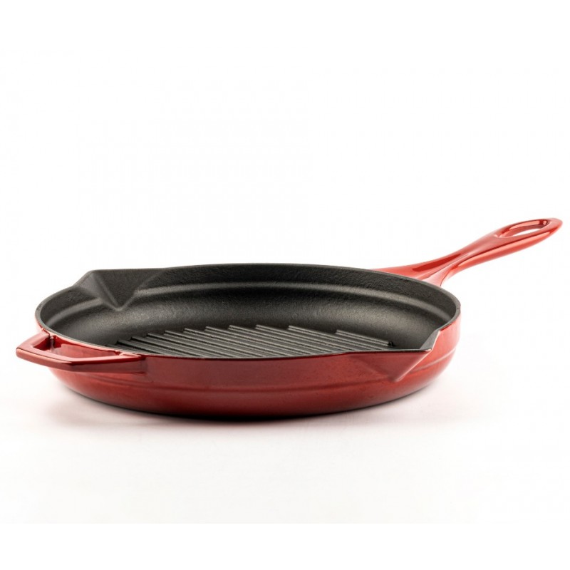 Emailitud malmist grillpann Solagio, Rubin, Ф28cm - Malmpann